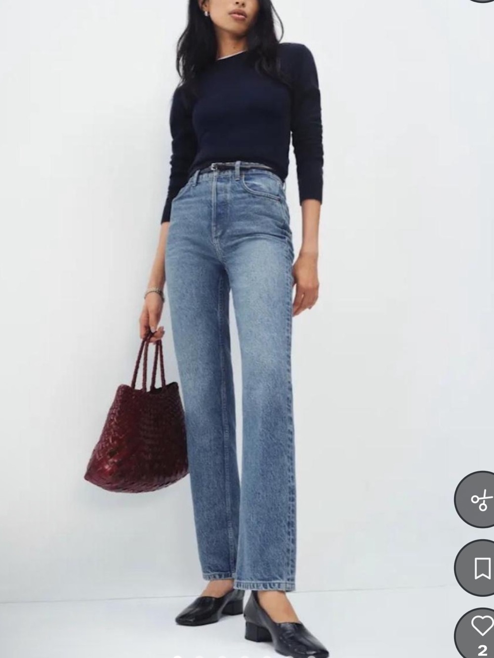 Reformation High-Rise Straight Leg Women’s Jeans in Light Blue